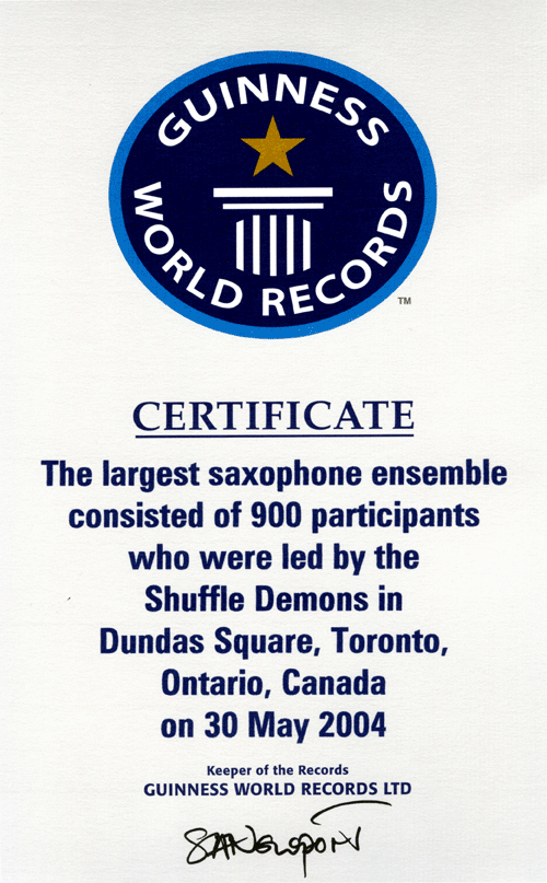 Guiness World Records Certificate